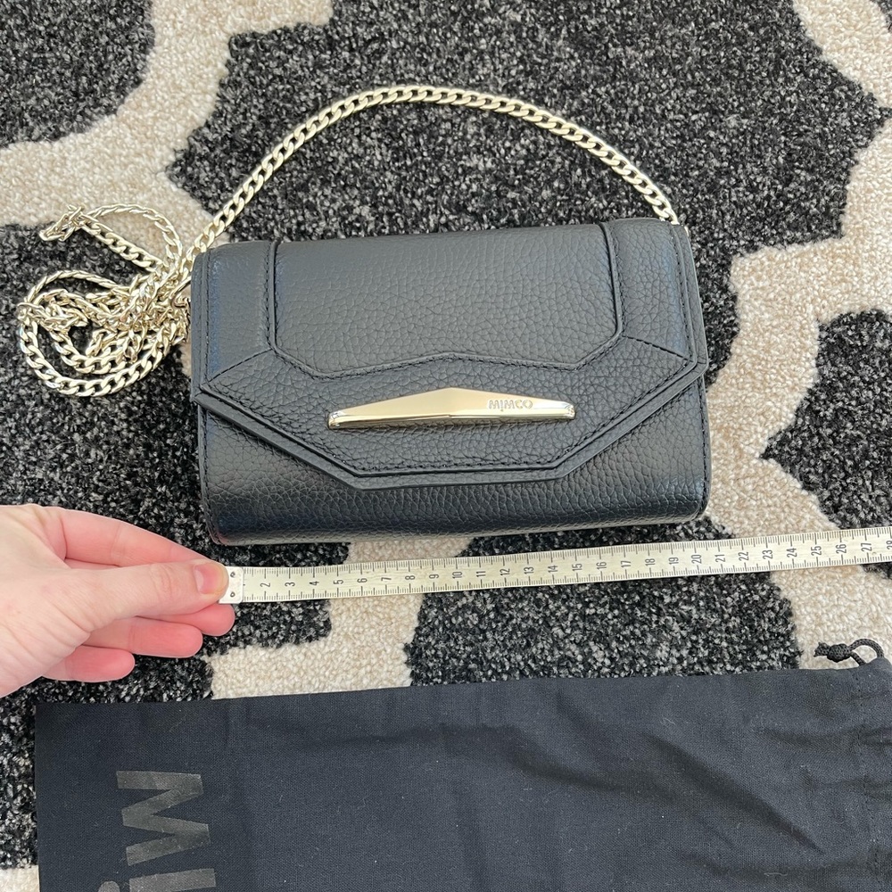 Black Mimco Leather Shoulder bag with dust bag - Picture 6 of 11